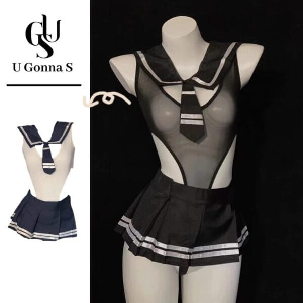 Lingerie Women Sexy Nightwear Pajamas Sleeveless A-Line V-Neck Elastic Fashion 2024 New Design Black U Gonna S